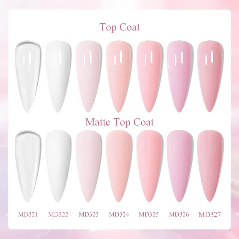 MSRUIOO Gel de base caoutchouc nude 8ml 2-en-1 semi-permanent pour nail art style français