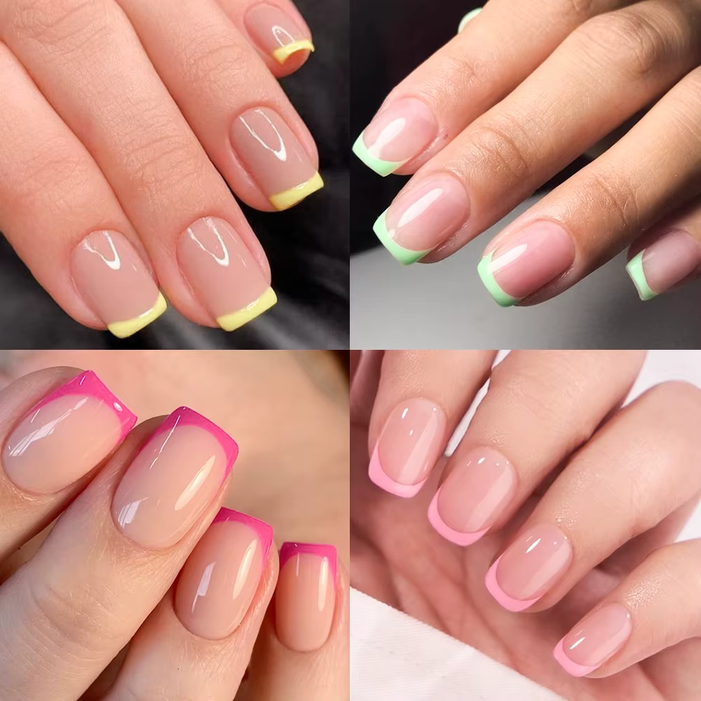 Ensemble d'ongles français à pression