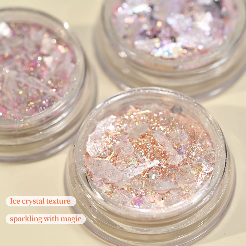 Poudre à paillettes pour ongles galaxie