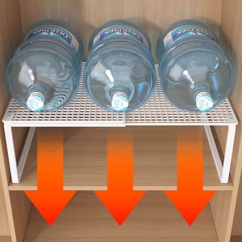 Organisateur d'étagère de placard télescopique, séparateur réglable rétractable et empilable pour garde-robe, armoire, placard, gain d'espace de rangement