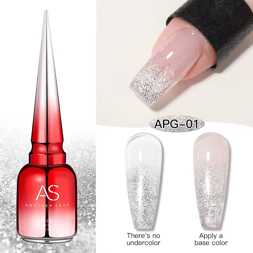AS 15ml Sparkle platine Gel vernis à ongles brillant rose or argent paillettes peinture Gel dessin Semi Permanent Tpo gratuit vernis