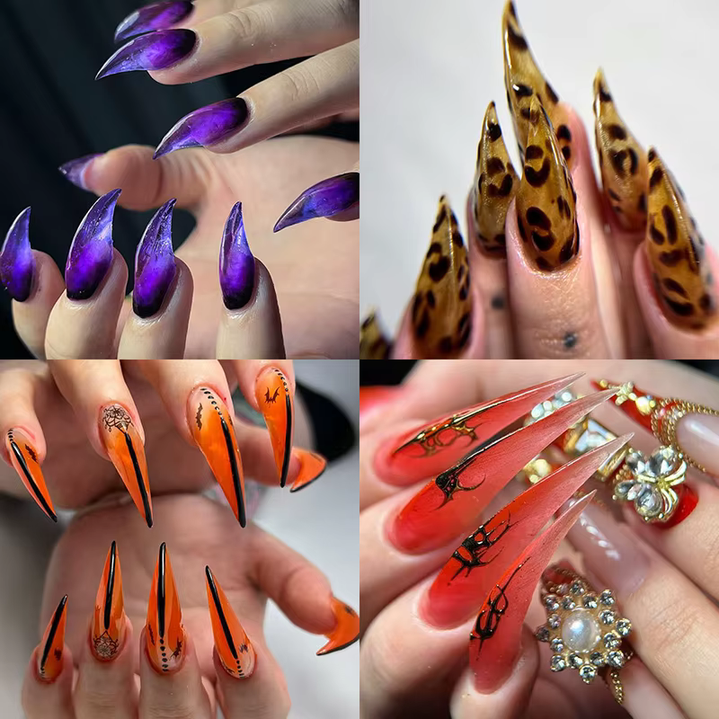 140 pièces 3D faux ongles presse