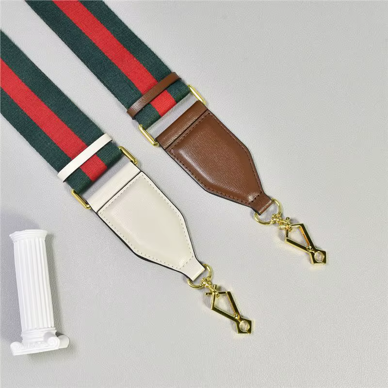 Sangle d'épaule en toile de 5 cm de large pour sac GUCCI Horsebit 1955, longueur réglable, couleur rouge et verte, sangle de sac