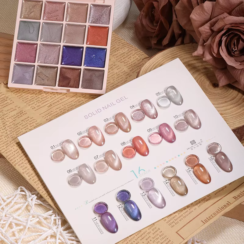 9/16 couleurs nu rose clair de lune chat Gel magnétique solide Gel pour ongles Super blanc lumière