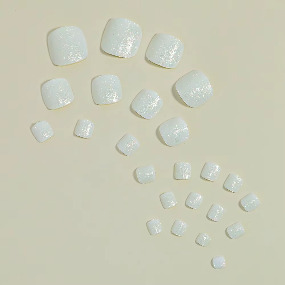Faux Ongles de Pieds Carrés, Courts, Couverture Complète, N64.Femmes
