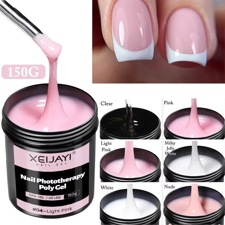 Gel d'extension d'ongles transparent