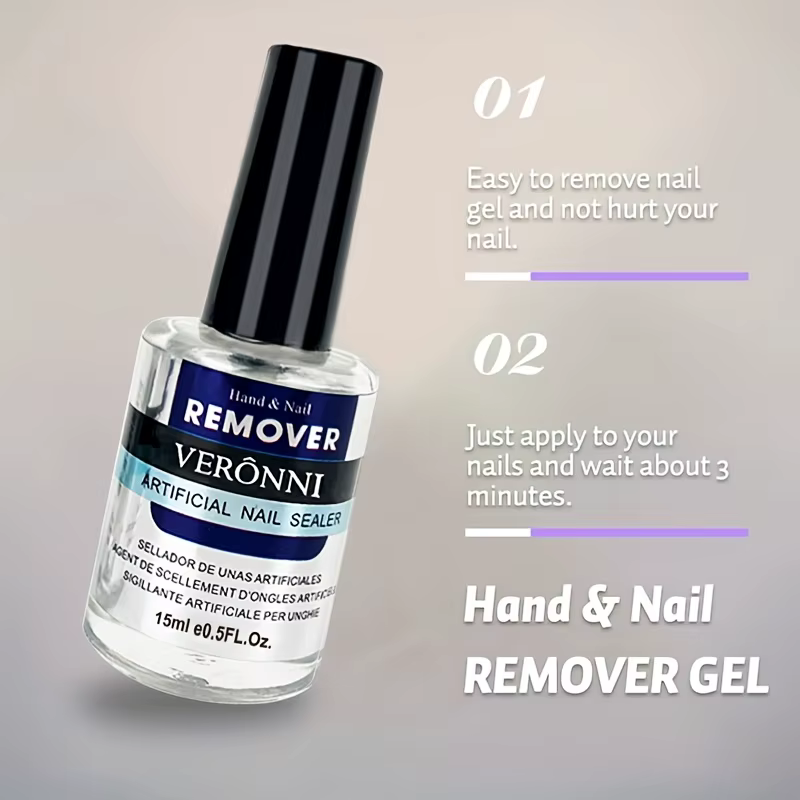 Dissolvant de colle à ongles sans fissures