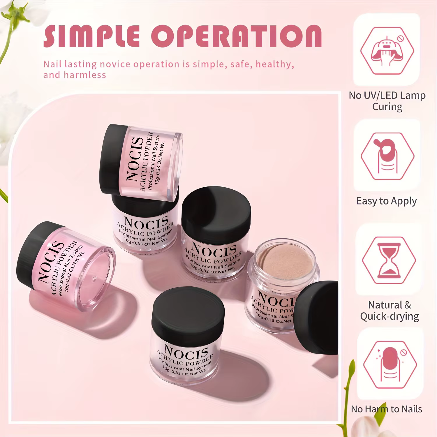Ensemble d'ongles en acrylique