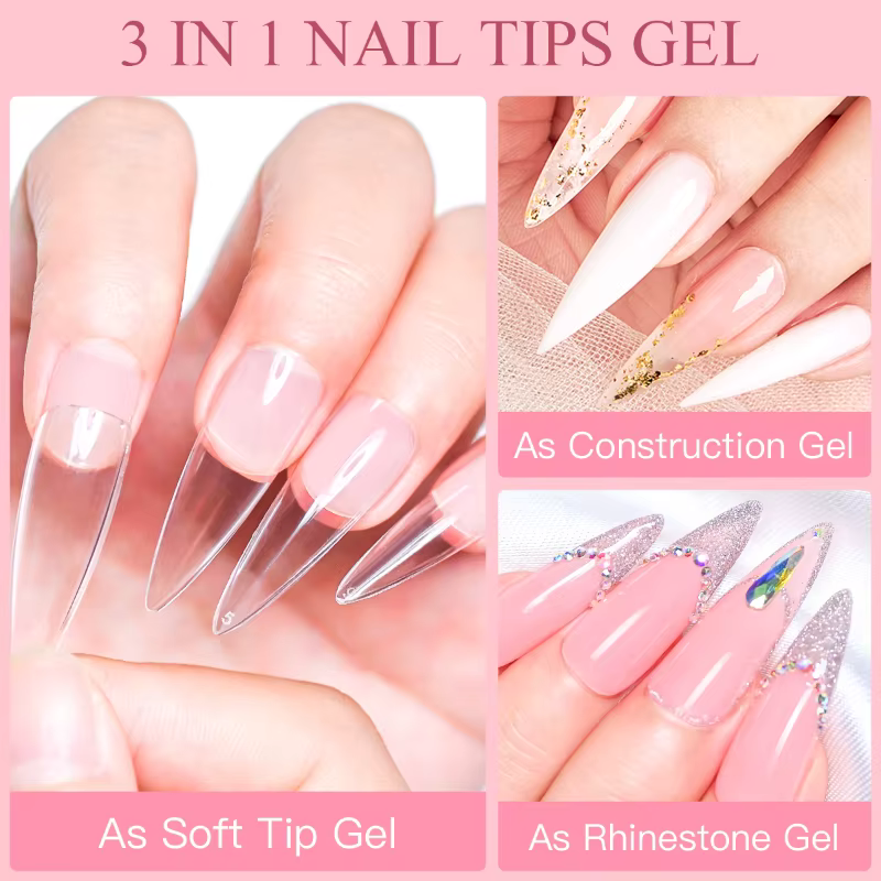 MTSSII 10ml Gel 3-en-1 pour extensions d'ongles