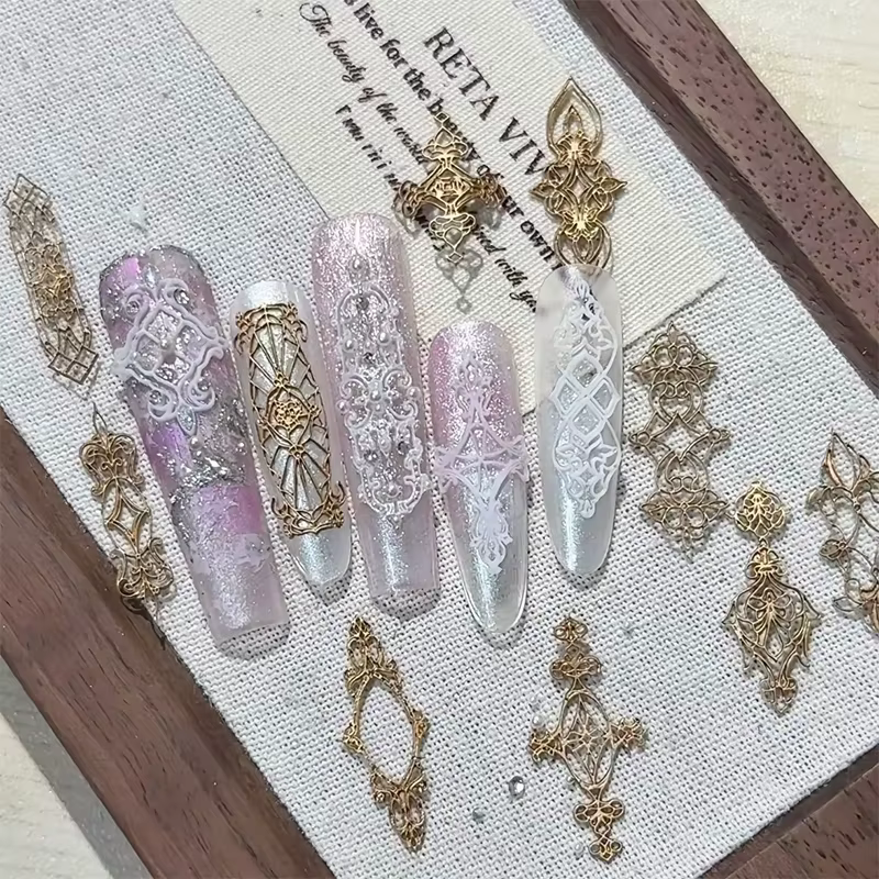 Moule à ongles à motif rétro