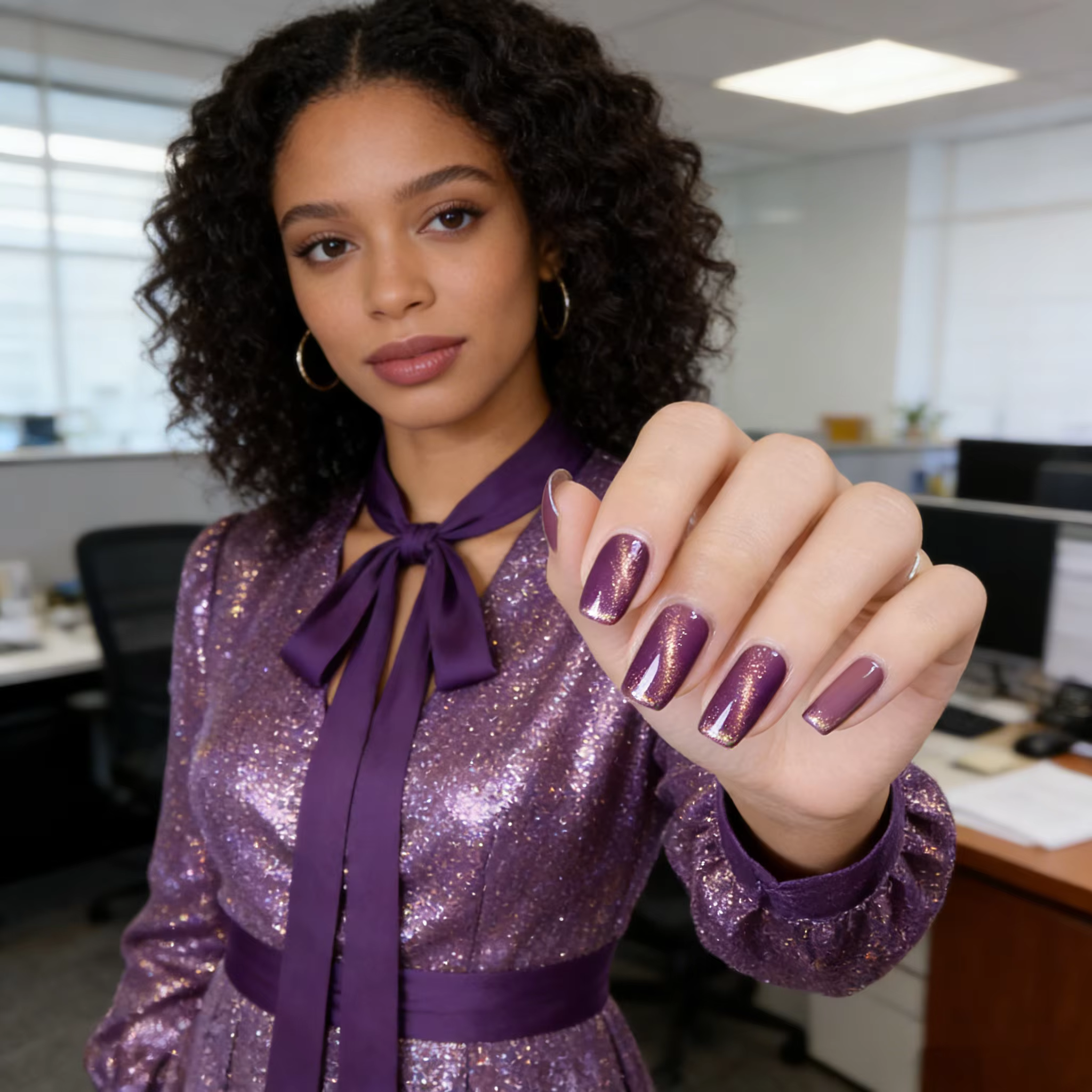 Viole - Vernis à ongles à base d'eau effet œil de chat 12ml