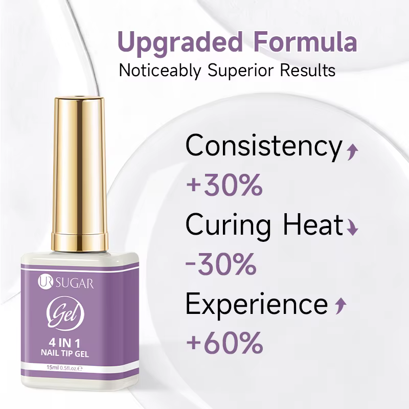 UR SUGAR 15ml 1/2pcs 4 EN 1 Gel UV multifonctionnel pour capsules d'ongles
