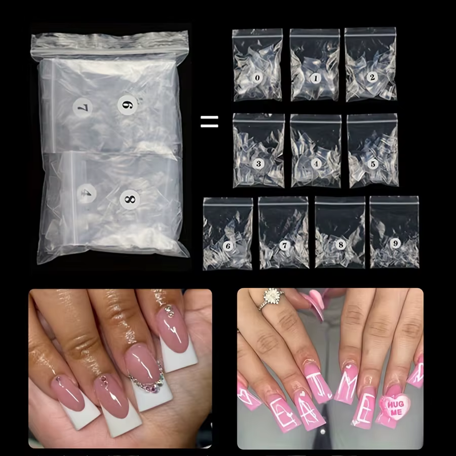 Faux ongles français en acrylique