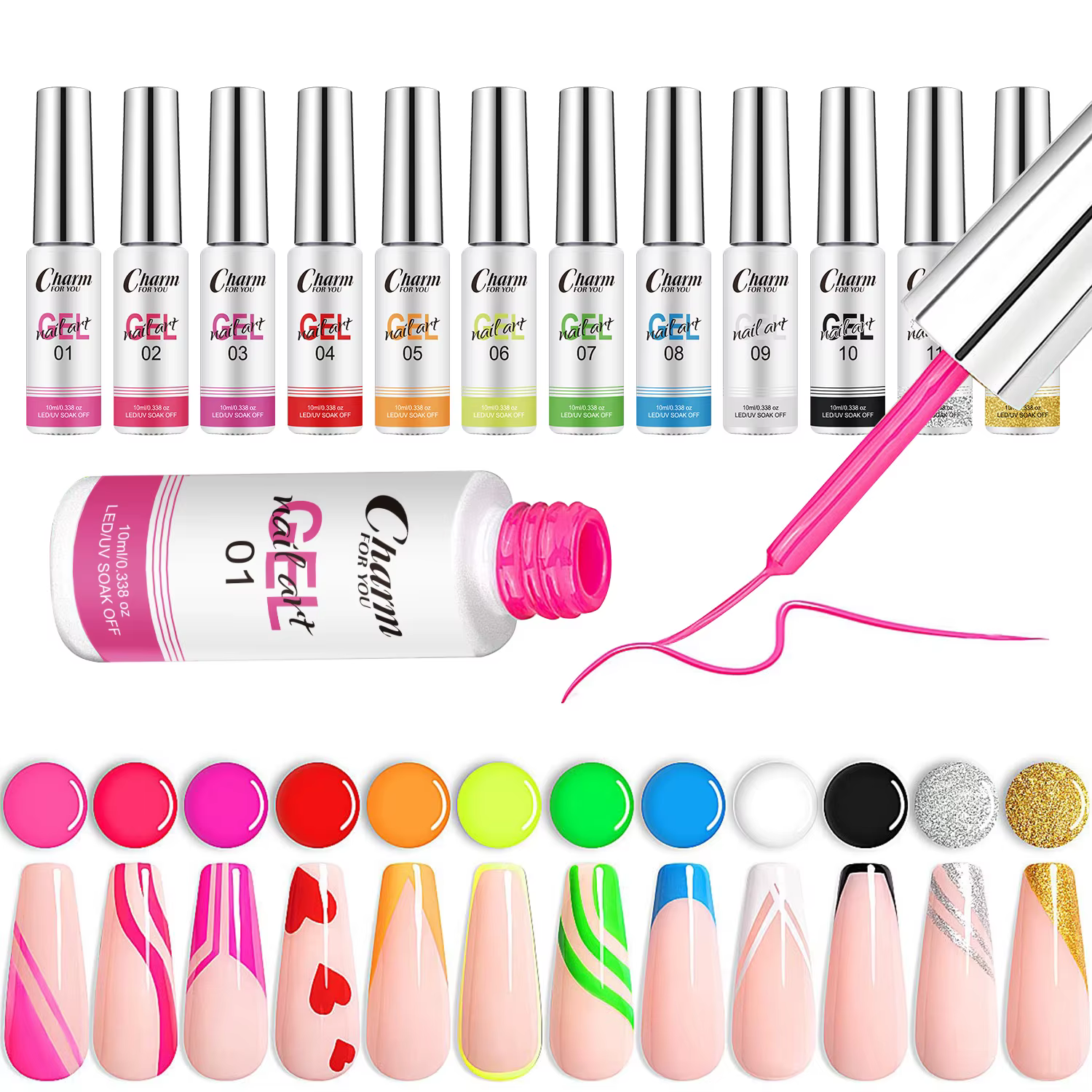 Gel de revêtement d'art d'ongle
