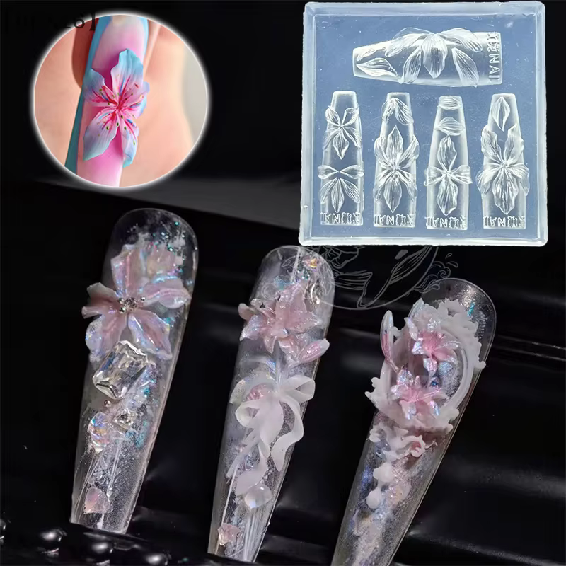 MaveraHBA16 Stampo à ongles fleurs 3D outils
