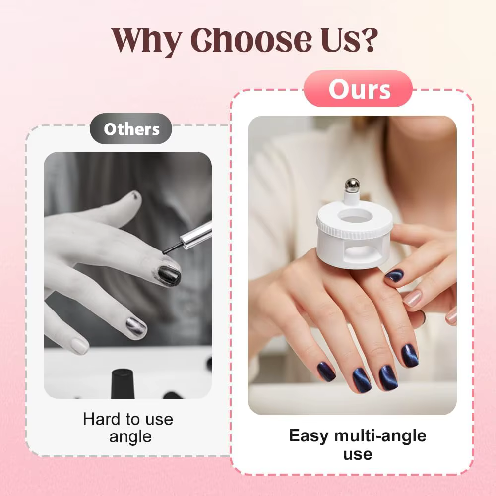 YIKOOLIN Aimant rotatif pour ongles effet œil de chat