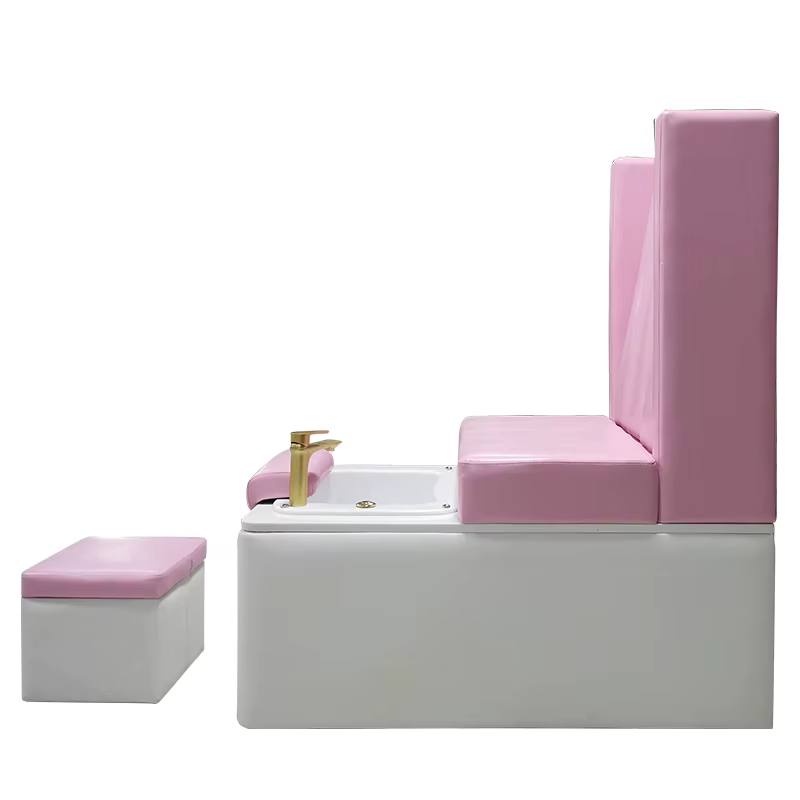Nouveau style tendance : Fauteuil de pédicure rose, mobilier de salon de manucure, fauteuil de massage pour spa des pieds, fauteuil de manucure et pédicure