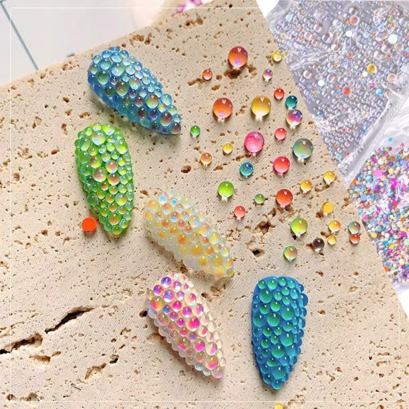 1 sac de larme de sirène arc-en-ciel pour Nail Art