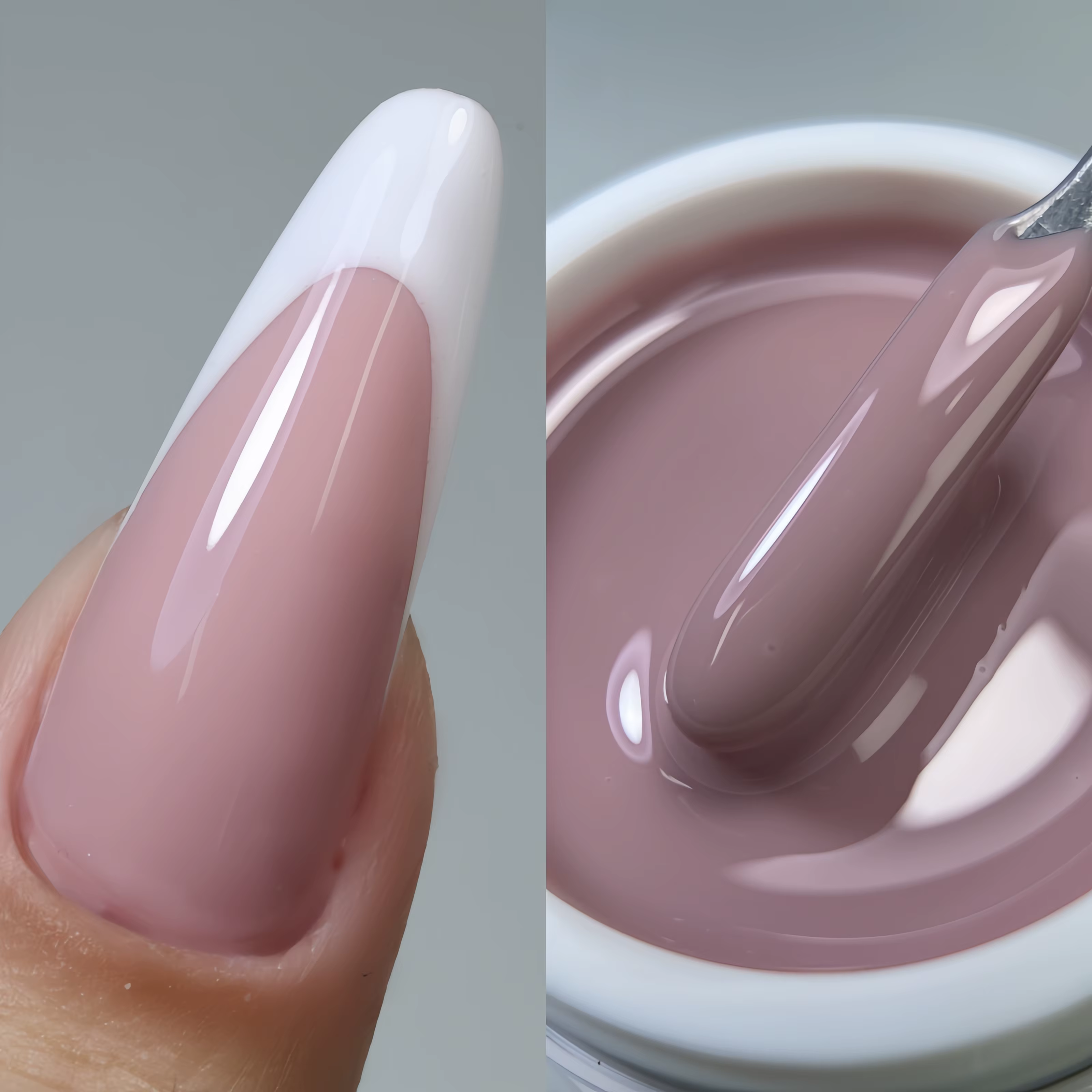 MSHARE Gel Acrylique Liquide Rose Moyen Acrygel Constructeur pour Extension d'Ongles Auto-Nivelant Soak Off Sans TPO 50ml
