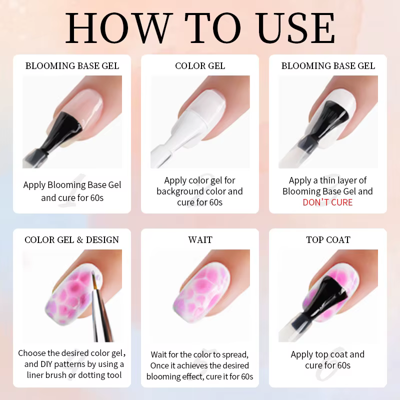 Gel fleuri pour ongles de 15ml