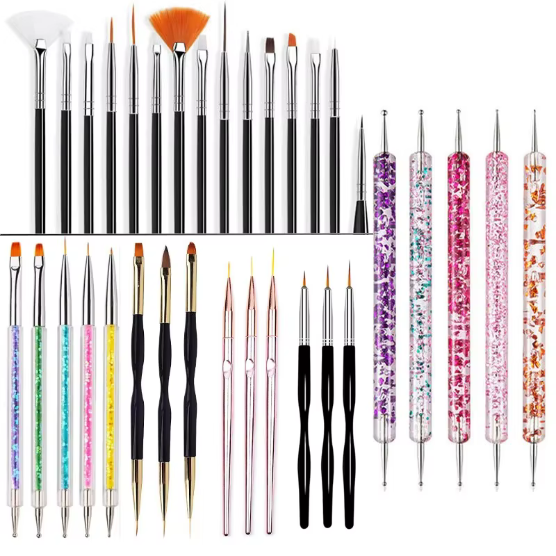 5/20 Pcs Pinceaux de Nail Art pour la Décoration