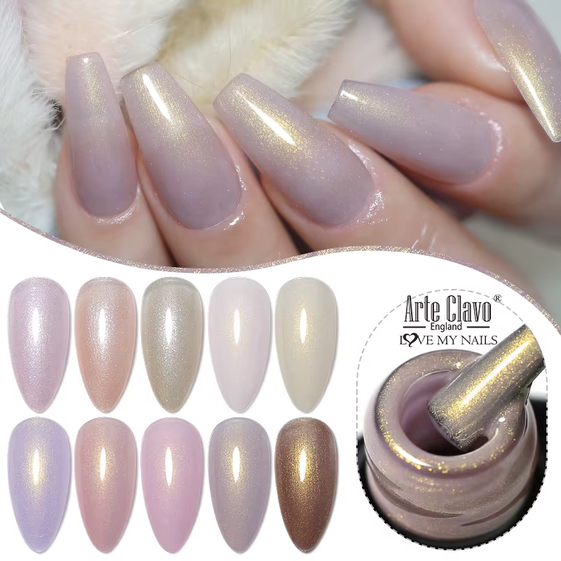 Arte Clavo perle coquille Gel vernis à ongles nouveau paillettes Auroras Gel tremper UV Gel