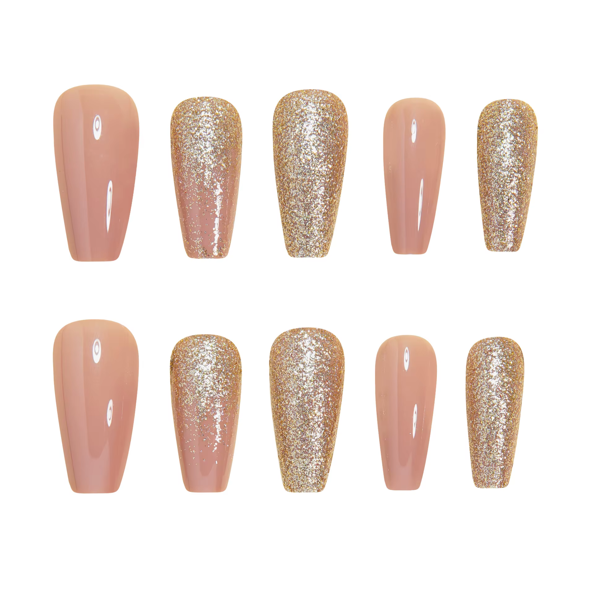 Faux ongles courts mi-longs pour femmes