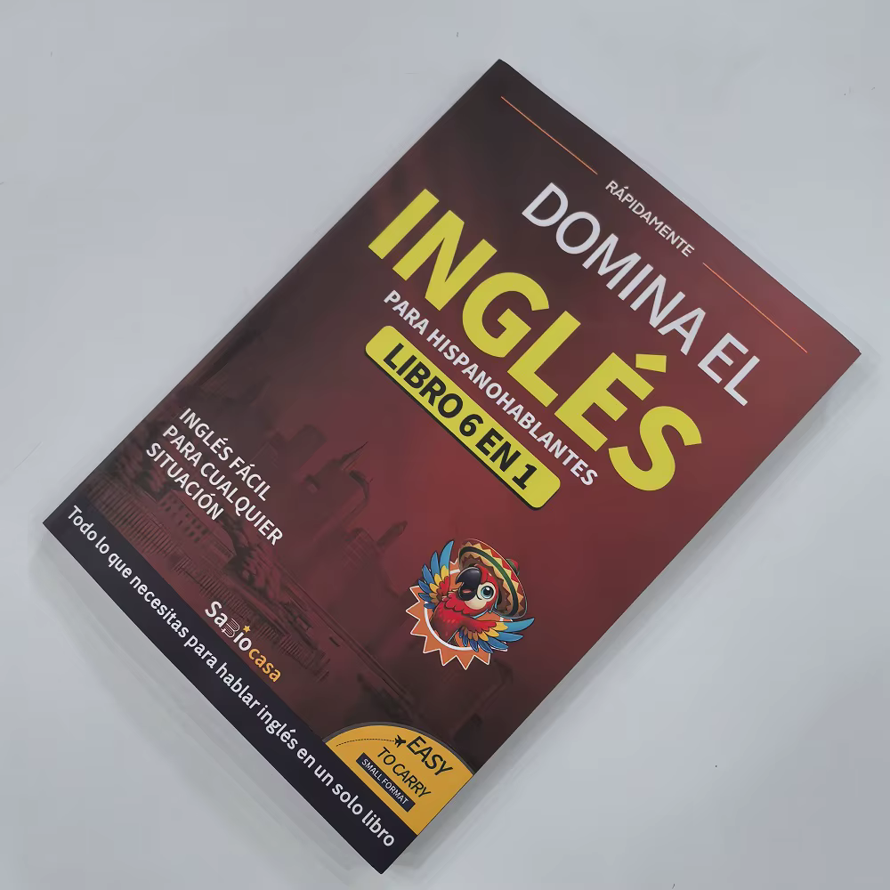 Livres anglais pour débutants, édition espagnole 6 en 1, cahier d'exercices d'apprentissage des langues facile avec dictionnaire pour la lecture, fournitures d'étude