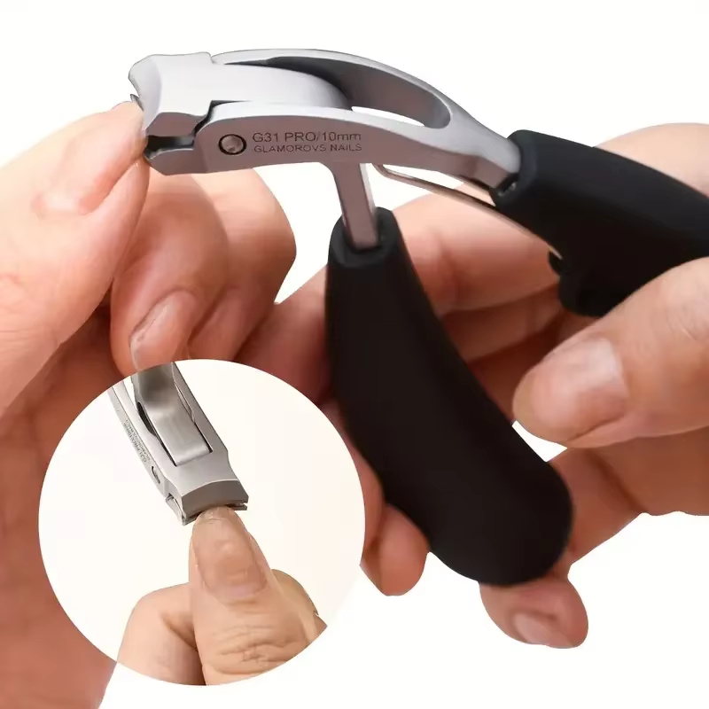 Coupe-ongles incurvés à bouche extra large pour ongles épais