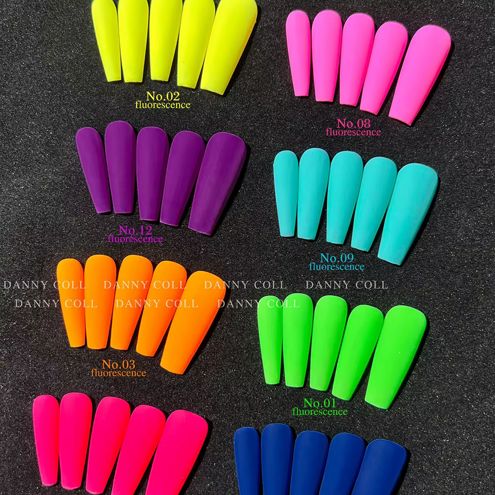 Ensemble de vernis à ongles Gel fluorescent avec carte de couleur gratuite
