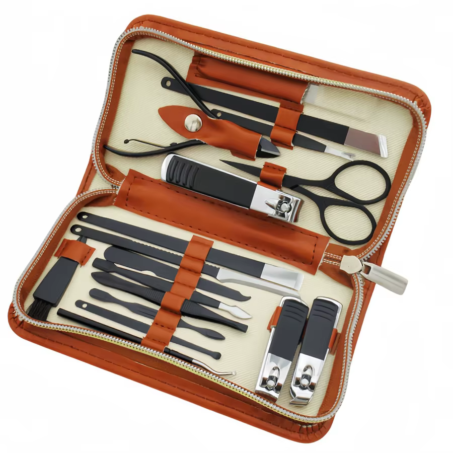 Kit de soins des ongles en acier inoxydable