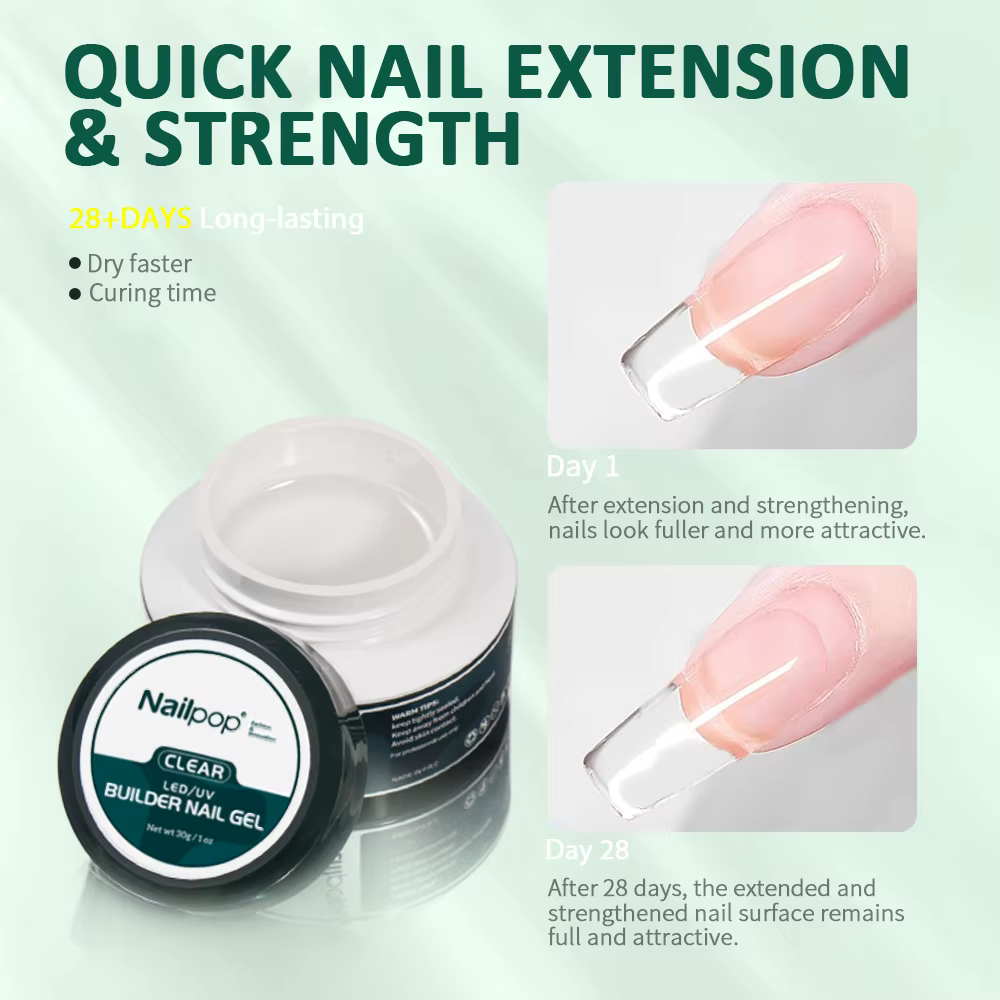 Nailpop Kit de construction de Gel rose nu clair 3 couleurs 1 ensemble professionnel Nail Art bricolage manucure constructeur Gel Kit ongles forts