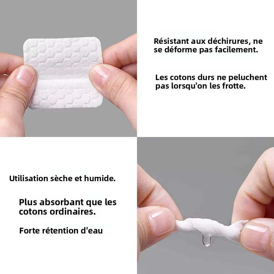 200 lingettes non pelucheuses pour ongles