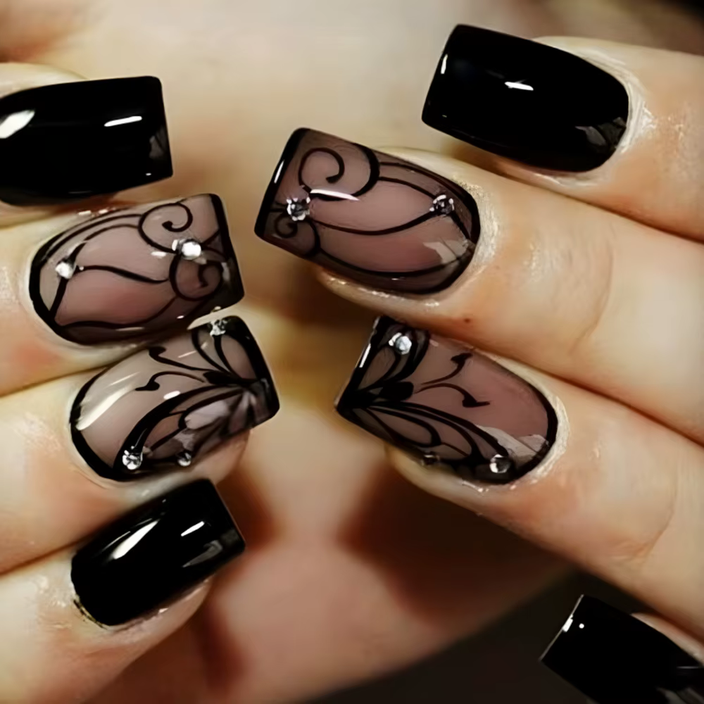 Faux Ongles Courts à Presser pour la Saison Printemps Été