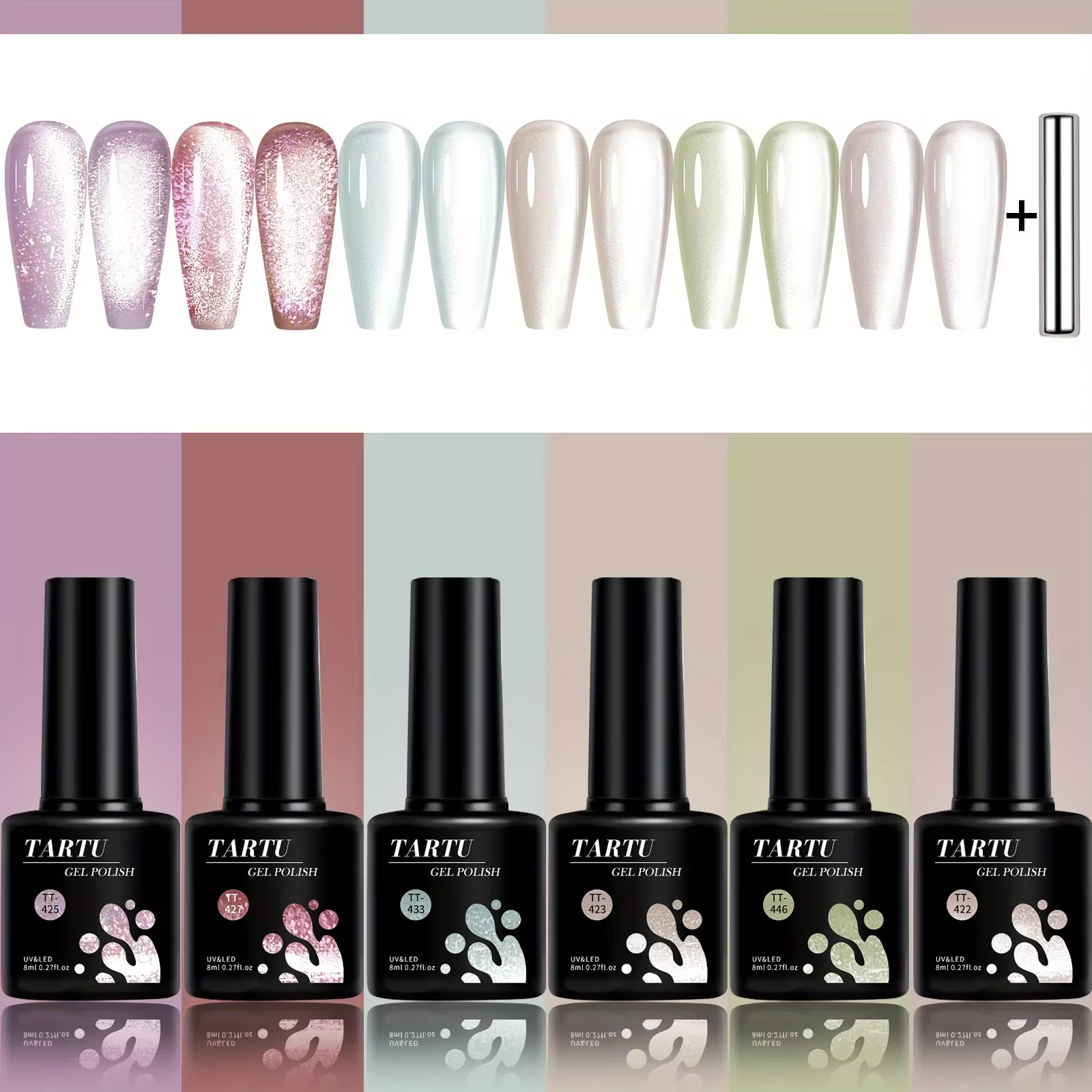 TARTU 6 pièces 8ml ensemble de vernis à ongles Gel oeil de chat