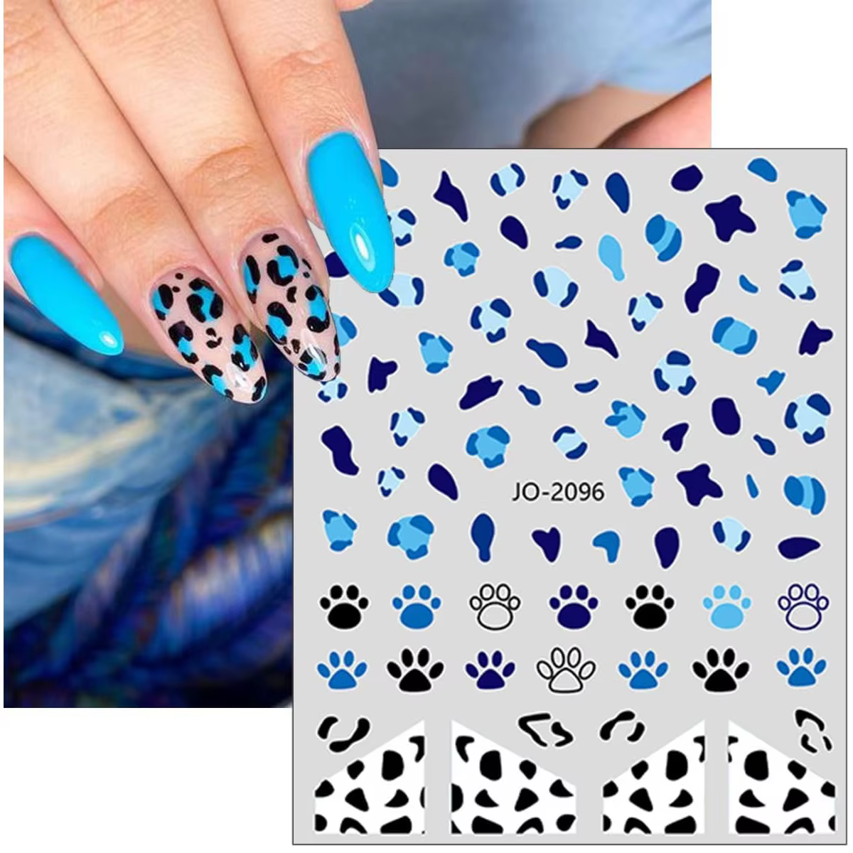 Ensemble d'autocollants léopard pour Nail Art