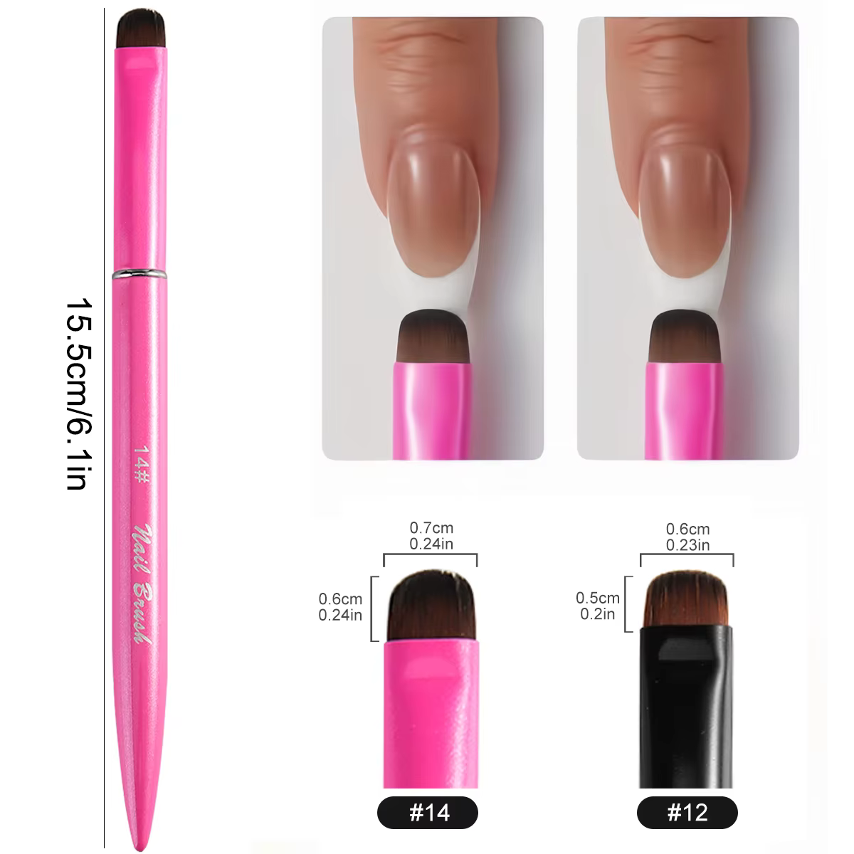 Brosse à vernis à ongles Gel