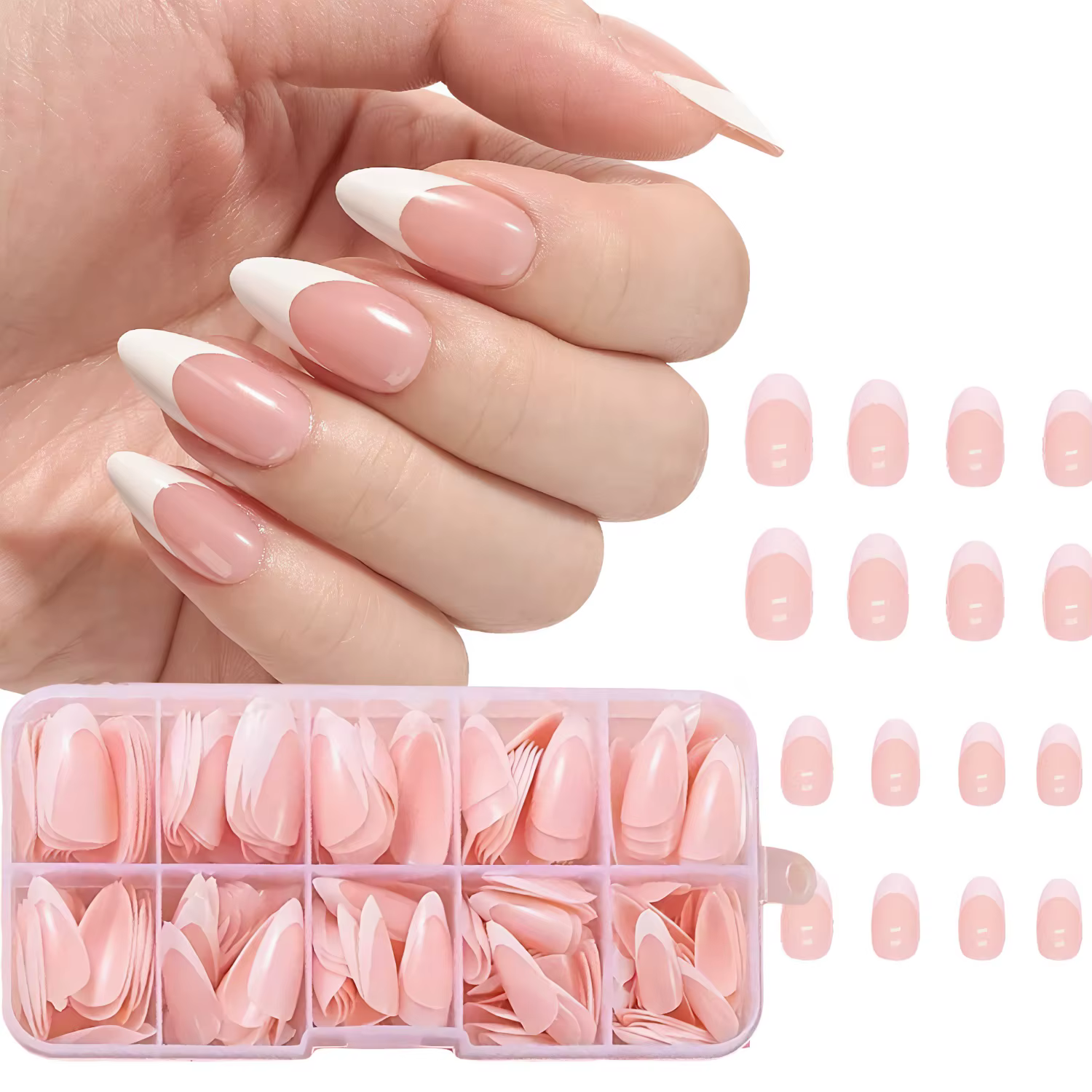 120 faux ongles amande moyenne