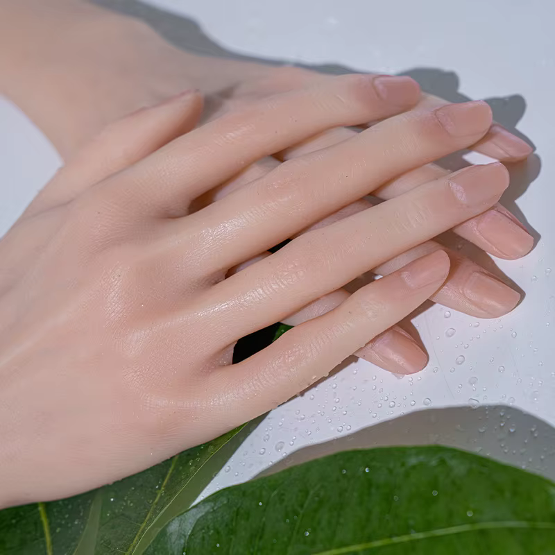 Faux Silicone pratique main acrylique Nail Art formation doux Flexible Mannequin