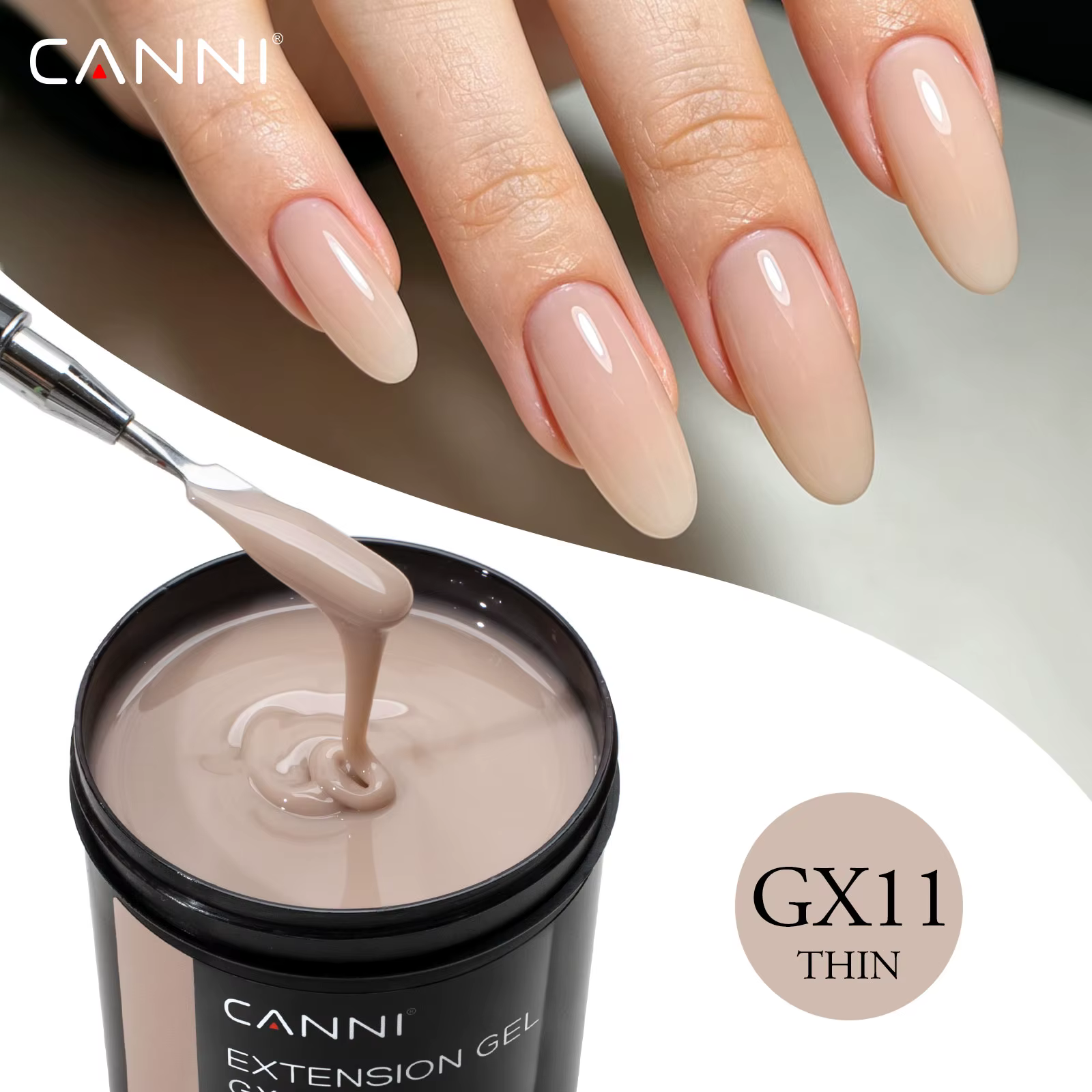 Gel de construction pour extensions d'ongles CANNI 8 oz SANS TPO