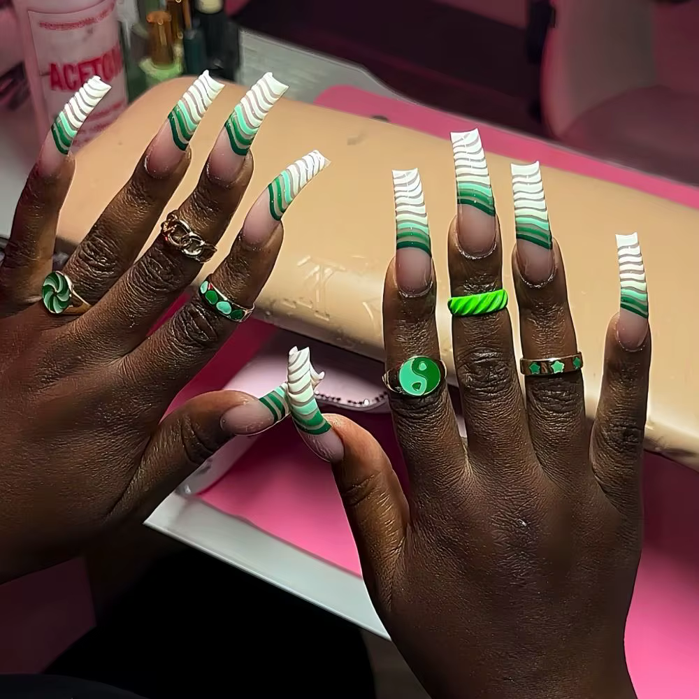Faux ongles incurvés Extra longs