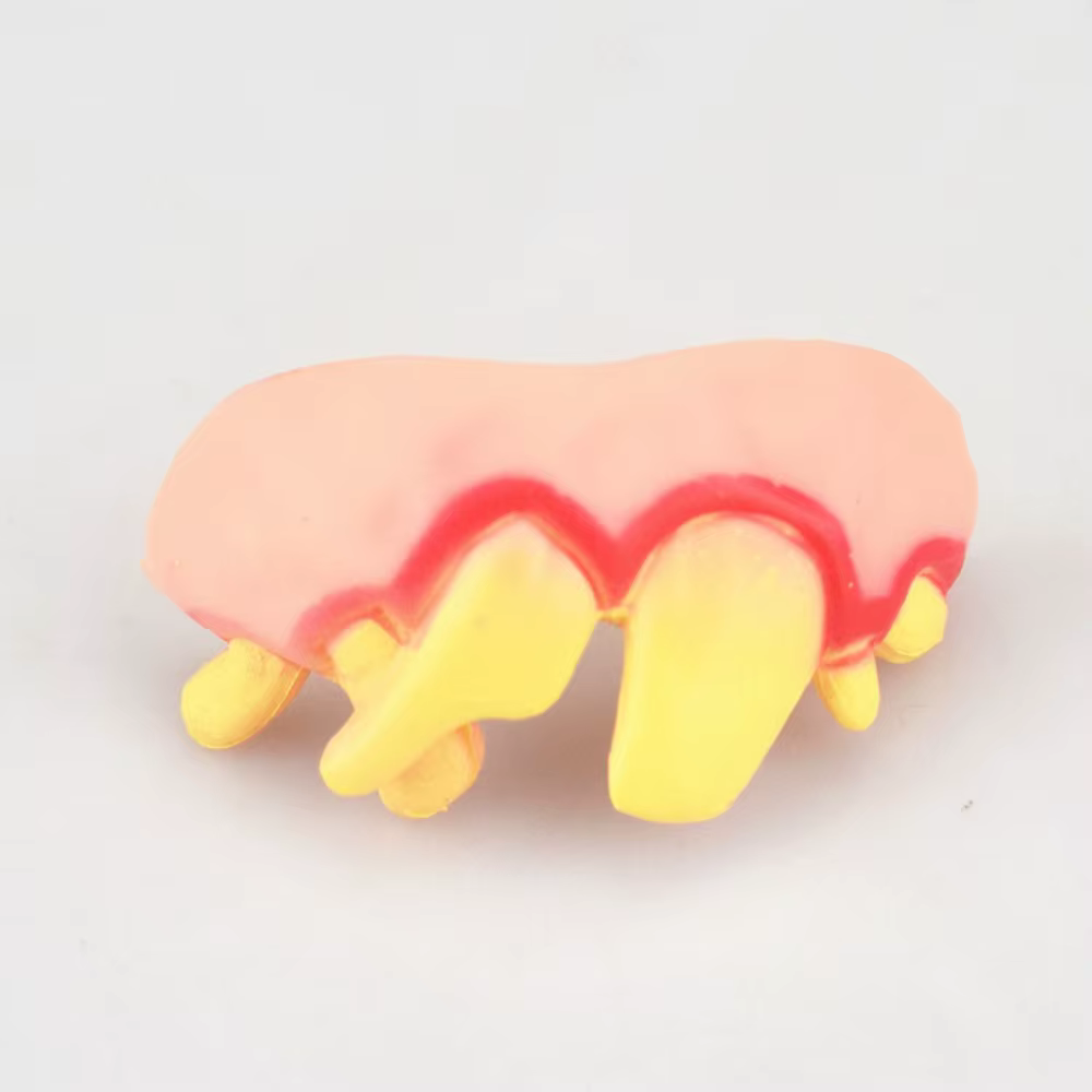 Gags pour prothèses dentaires amusantes, 10 styles, dents laides, jouet en caoutchouc, fausses dents, accessoire de décoration d'halloween