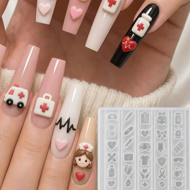 Moule en silicone pour accessoires d'ongles