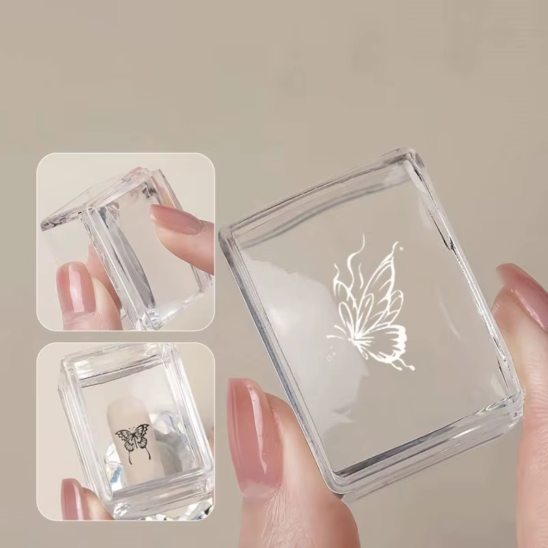 Kit de Plaques d'Estampage Carrées pour Nail Art