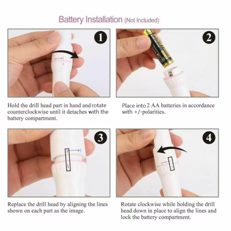 Kit professionnel 5-en-1 : Mini perceuse électrique pour ongles