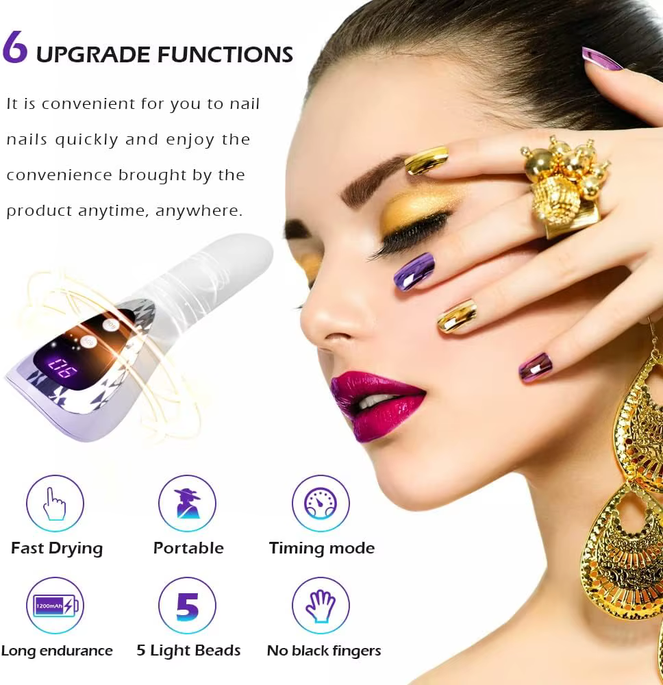 Lampe de polymérisation pour vernis Gel Rechargeable 18W