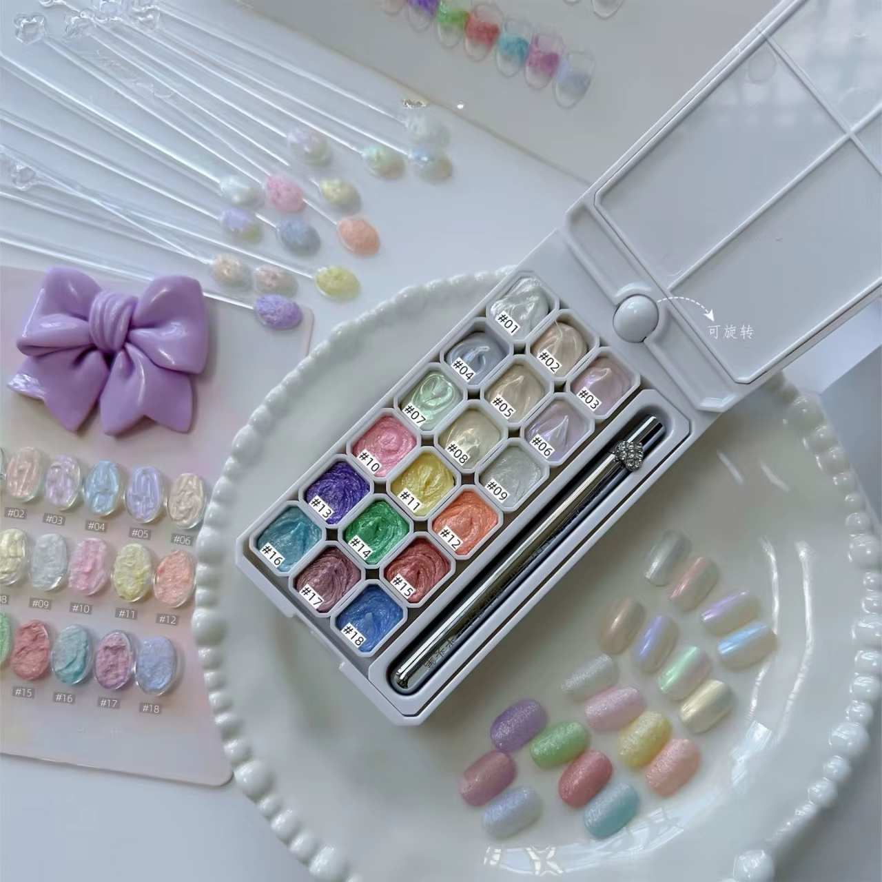 Nouveau Gel Crème Poudre Féerique pour Nail Art Effet 3D Texture Sans Couche de Finition Gel UV/LED Vernis à Ongles