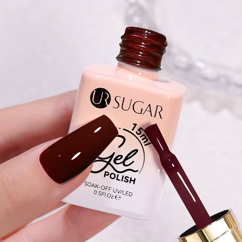 UR SUGAR 15ml Vernis à ongles gel rouge vin longue tenue