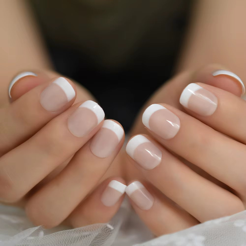 Faux ongles français courts d'été