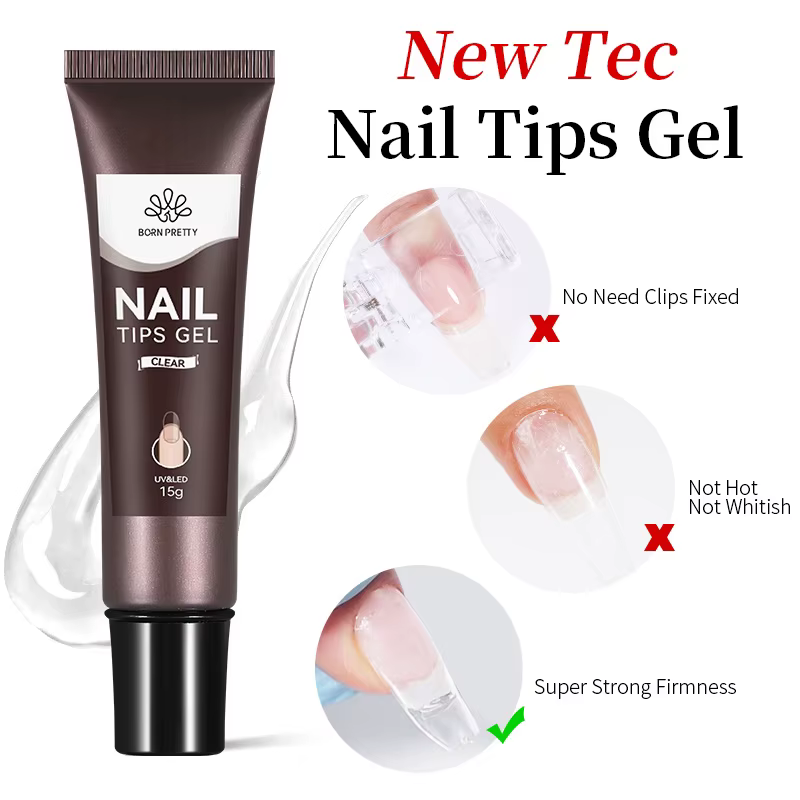 BORN PRETTY 15g ongles conseils Gel nu clair Transparent